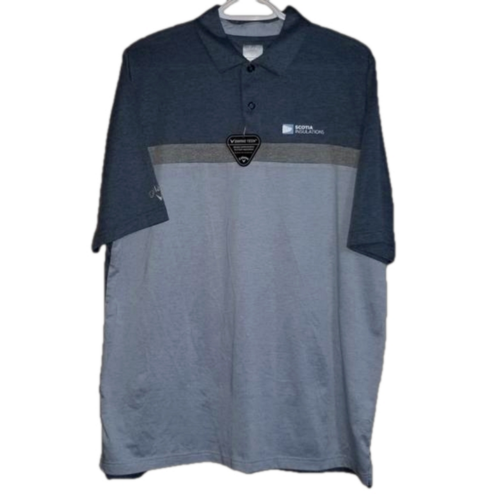 Callaway Short Sleeve Golf Polo With Branding Label Reads Size Large NWT